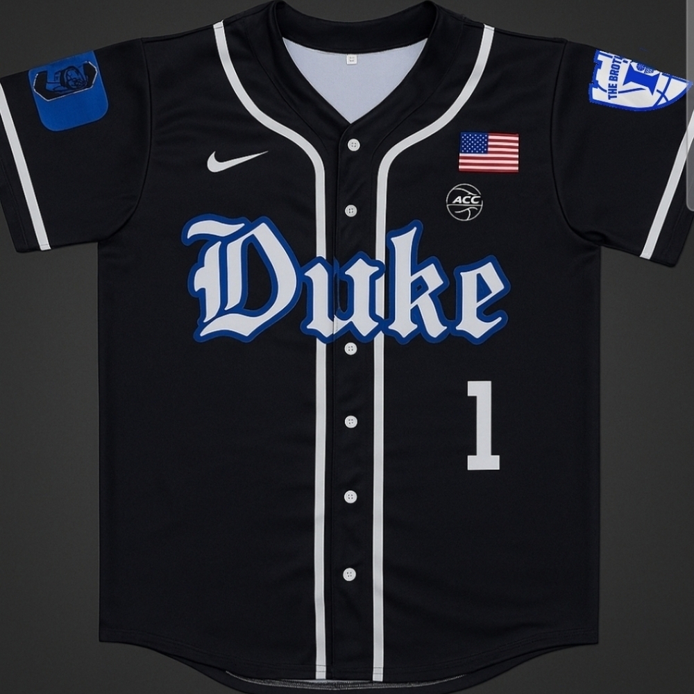 DUKE Basketball "The Brotherhood" (Baseball Style Jersey) Mens XXL..New!